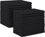 Black Microfiber Cleaning Cloth, 24 Pack Absorbent Cleaning Rags, Lint-Free, Streak-Free Cleaning Towels for Car Kitchen House, 12"X11"