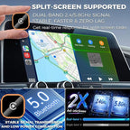 Wireless CarPlay & Android Auto Adapter, Wired to Wireless 2-in-1 CarPlay Dongle for iPhone＆Androidphone, No Audio Lag, Auto-Connect Plug & Play, USB-A/C, Fast, Stable for iOS 10+ & Android 11+