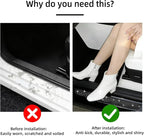 NETEPEM Bling Car Door Sill Protector 2PCS Car Door Edge Guard Rhinestones Door Threshold Protection 23.62x1.96 inch Anti-Scratch Strip Sticker Universal Bling Car Accessories(Black)