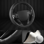 Steering Wheel Cover for Honda Civic(2006-2015),CR-Z, Insight, S2000 (Black-Small Size)
