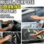 Shop Towels, 100 Pack - 11.5"x 11.5" Commercial Grade Work Rags for Cars, Microfiber Cleaning Cloths Bulk Detailing Cloth for Automotive Mechanic Garage Housekeeping Restaurant - Grey