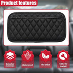 2PCS Car Side Pocket Organizer, Universal Waterproof PU Leather Auto Seat Gap Filler Storage Bag, Self-Adhesive Multifunctional Car Door Sunglasses Holder Pouch for Phone, Card (L)