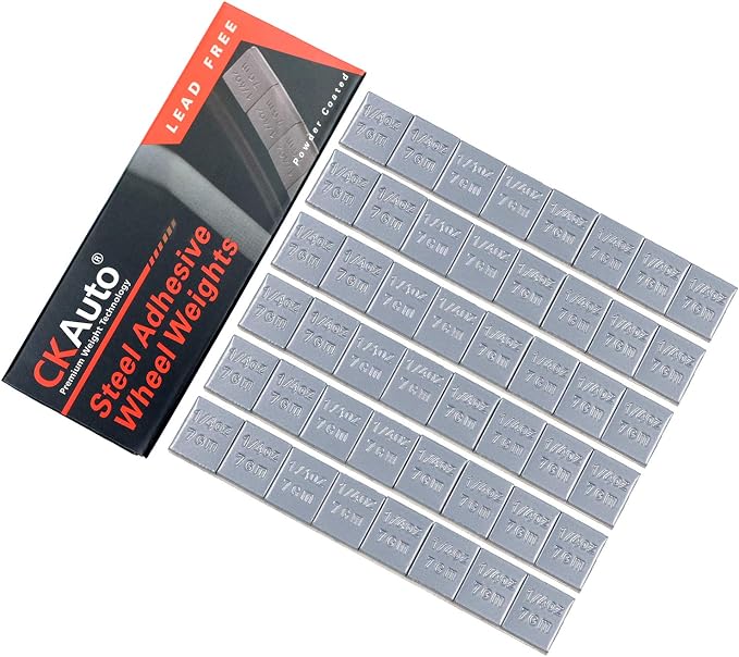 1/4oz, 0.25oz, Grey, Adhesive Stick on Wheel Weights, EasyPeel Type. Cars, Trucks, SUVs, Motorcycles, RC Cars. Low Profile, 12oz/Box, U.S. OEM Quality, (48pcs)