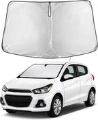 Windshield Sunshade Compatible for Chevrolet Spark 2013-2014 2015 2016, Sun Visor for Front Windshield & Window Sun Shade Cover, UV Heat Blocker & Protector, Car Accessories