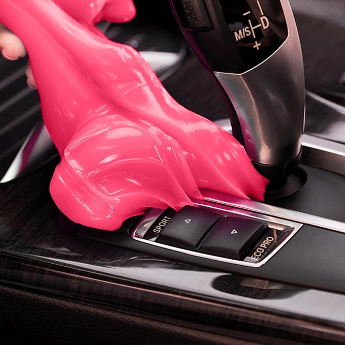 Car Cleaning Gel for Car Cleaning Putty Car Putty Auto Detailing Tools Car Slime Cleaner Dust Cleaning Gel for Car Cleaning Supplies Car Essentials Car Gifts Car Accessories for Women Pink