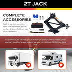 2T Scissor Jack for Car Tool Kit,Heavy Duty Car Tire Changing Kit for Automotive Lifting with Ratchet Wrench & Lug Wrench,Sturdy Cars Jack Kits Automotive Tools Lift Range 3.93-15.35"