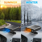 Portable Car Heater, 2 in 1 Electric Heater with Cooling & Heating Function Defroster Defogger 12V, 3-Outlet Plug Adjustable Thermostat in Cigarette Lighter