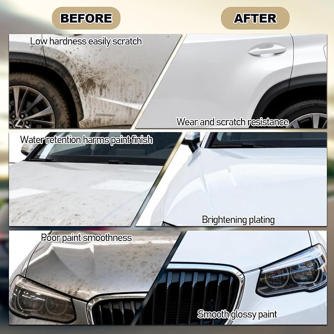 3PCS PTZ Crystal Serum for Cars,100ML Advanced Graphene Ceramic Coating, 9H Graphene Coating for Auto Car Detailing,High Gloss Paint Protection,Coat Restore for Paint, Glass & Wheel