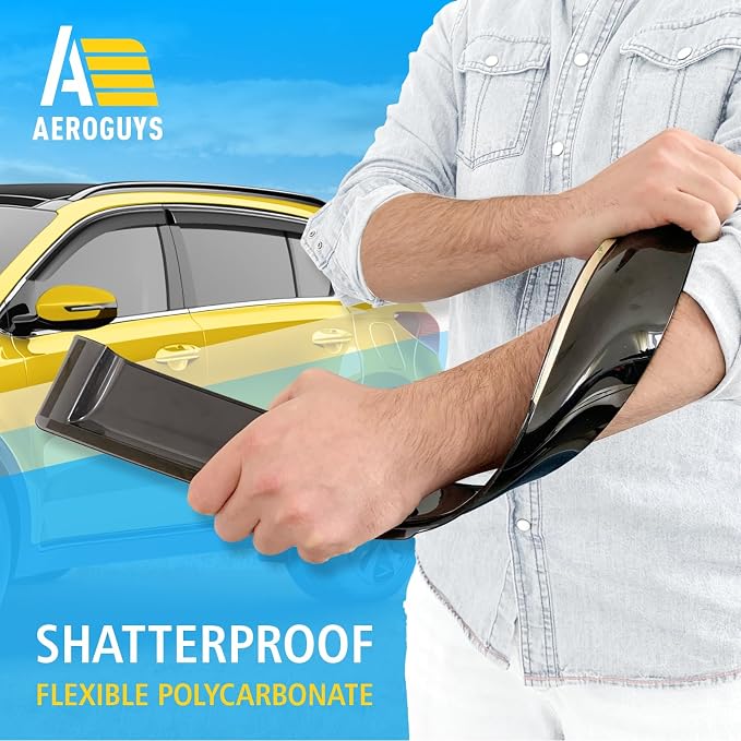 Extra Durable Window Deflectors Tape-On Window Visors Rain Guards Fit for Kia Sportage 2017-2022, Sun Visors, Wind Vent for Shades, Exterior Car Accessories - 4 pcs. AG0970
