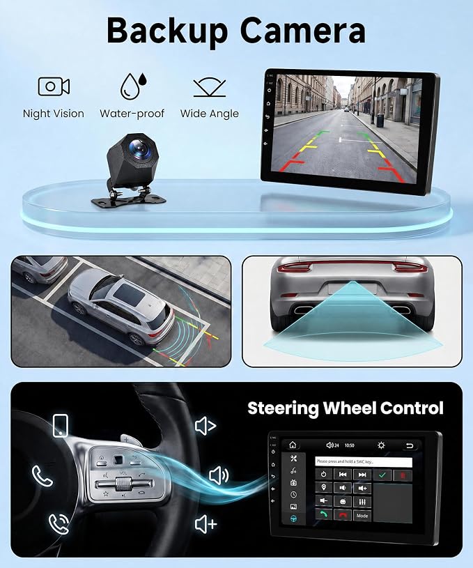 Linux System Car Stereo for Suzuki SX4 2006-2013 Wireless Carplay & Android Auto, 9'' IPS Touchscreen Mirror Link YouTube Video Vi-Link Car Radio Bluetooth FM/RDS DSP SWC Backup Camera