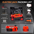 Electric Car Jack Quick Lifting Safe and Portable with Tire Inflator and LED Light Complete Set of Accessories 12V Hydraulic Floor Jack