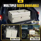Car Trunk Organizer - 65L Collapsible Trunk Organizer with Lid, Sturdy Car Storage for SUV Auto Truck Van with Adjustable Straps and Non Slip Bottom (White)