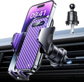 Phone Holders for Your Car Ultimate Military-Grade Car Phone Holder Mount【Patent & Safety Certs】 Upgraded Shockproof Truck Air Vent Phone Mount for iPhone 17 Pro Max 16 Samsung Android,Purple