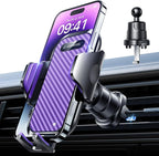 Phone Holders for Your Car Ultimate Military-Grade Car Phone Holder Mount【Patent & Safety Certs】 Upgraded Shockproof Truck Air Vent Phone Mount for iPhone 17 Pro Max 16 Samsung Android,Purple