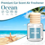 Car Air Freshener 6 Pack, Long Lasting Fresh Aroma Diffuser Set for Men & Women, Natural Essential Oil Fragrance Diffuser for Removing Odors, Auto Interior Decor Accessories Unisex (Ocean Scent)