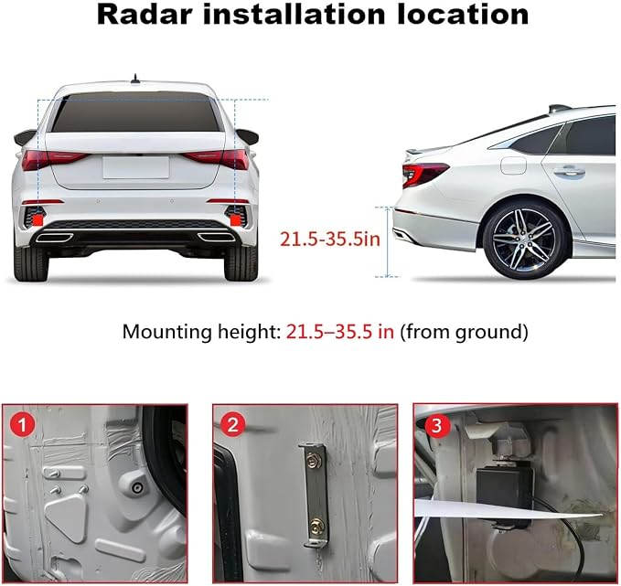 Blind Spot Monitoring System, 24GHz Millimeter Wave Radar Universal Car Blind Spot Detection System, Reversing Radar Parking System