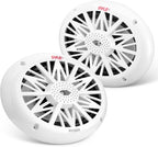 Pyle 6x9 Inch Dual Marine Speakers - 2 Way Waterproof and Weather Resistant Outdoor Audio Stereo Sound System with 260 Watt Power, Poly Carbon Cone and Cloth Surround - 1 Pair - PLMR692