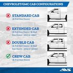 Auto Ventshade [AVS] in-Channel Rain Guards for 2019-2026 Chevrolet/GMC Silverado/Sierra 1500, 2020-2026 Silverado/Sierra 2500/3500, Crew CAB ONLY | Window Vent Visors, 4 pcs. - Smoke | 194805