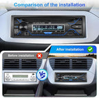 Single Din Bluetooth Car Stereo with CD DVD Player, Single Din Radio with Bluetooth AM/FM AUX/USB/SD Card Playback