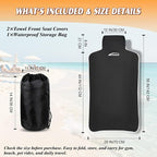 Car Seat Towel Cover, 3-Layer Waterproof Seat Protector with Soft Terry Cloth, Non-Slip Silicone Backing, Absorbent Sweat Cover for Gym, Beach, Pets, Cars & SUVs (Black, 1 Pack)