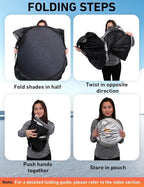 Windshield Sunshade Compatible for Ford Edge 2015-2022 2023 2024, Sun Visor for Front Windshield & Window Sun Shade Cover, UV Heat Blocker & Protector, Car Accessories