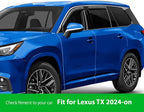 Goodyear Shatterproof in-Channel Window Deflectors for Lexus TX 2024-2026, Rain Guards, Window Visors for Cars, Vent Deflector, Car Accessories, 4 pcs - GY008073