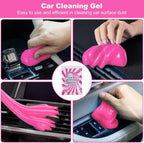 Car Detailing Cleaning Kit Interior Cleaner, Car Detailing Brush Set, Pink Car Accessories Essentials for Women, Car Cleaning Gel, Car Cleaning Supplies Tools Stuff for RV, SUV, Interior