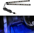 Car LED Strip Light, 12V 24 LED Vehicle Interior Atmosphere Lamps with USB Port, Auto Under Dash Ambient Night Light, Universal Car Accessories (Blue, USB)
