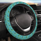 Cute Sea Turtle Steering Wheel Cover, 15 Inch Universal Neoprene Anti-Slip Steering Wheel Protector, Breathable & Durable Car Decor Accessory for Women Men, Teal/Blue