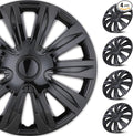 4-Pack 14 Inches Wheel Rim Cover Hubcaps,Redesign Fashion Style Replacement Hubcaps,Car Truck SUV Hub Accessories, Black Lacquer
