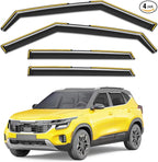 in-Channel Window Rain Guards Fit for Kia Seltos 2021-2026 Rain Guards Extra Durable Window Deflectors Visors Vent Visors Vent Shades Car Accessories -4 pcs