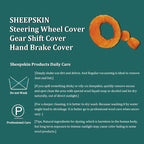 Fuzzy Genuine Sheepskin Steering Wheel Cover Set for Women Parents-Fluffy Soft Australian Merino Wool Wrap with Gear Shift and Hand Brake Covers, Cozy Stylish Luxury Car Accessories (Hot Pink)