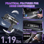 Handheld Car Vacuum Cleaner, 16000PA Air Duster & Vacuum Cleaner, 120W High Power Hand Held Vacuum Cordless, Portable Vacuum Rechargeable with Multi-Nozzles & LED Light for Car, Home, Pet, Office