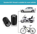 4pcs Tire Valve Stem Caps, Compatible with Honda Series Stem Cap Universal Car Air Cover Car Accessories for Cars, SUV, Truck, Motorcycles Black