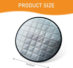 Shakas Car Steering Wheel Cover Sun Shade, Aluminum Film Car Wheel Cover Heat Insulation Cooling, Thickened Anti-aging Foldable Reflective Protector, for Most Cars SUV Truck Van (Silver)