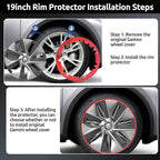 Wheel Rim Protector for Tesla Model Y Gemini 19 inch Apollo Wheels 2020-2024 Model Y Accessories All-in-one Car Tire Trim Rings Rim Case Hubcaps Wheel Cover
