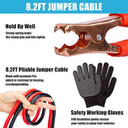 Roadside Emergency Kit Car Safety Kit with Jumper Cables Car Kits for Emergency, Black