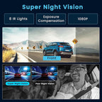 4 Channel Dash Cam, 360 Dash Camera FHD 1080Px4 Front and Rear Inside Left Right, Car Camera with 5G WiFi/APP Loop Recording G-Sensor Night Vision Motion Detection Backup Assist