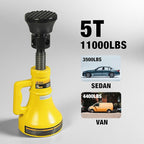 5 Ton Professional Car Support Screw Jack for House Construction Bridge Stabilization, Yellow (10,000 LBs)