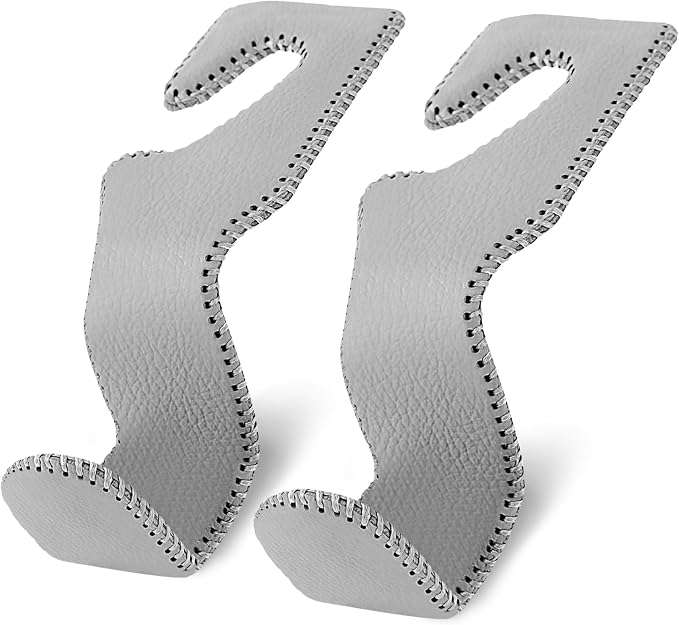Car Purse Hook, Headrest Hooks for Car Bag Hooks Seat Hooks Holder Car Accessories Interior, 2Pack Grey