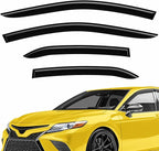 Extra Durable Window Deflectors Tape-On Window Visors Rain Guards Fit for Toyota Camry 2018-2024, Sun Visors, Wind Vent for Shades, Exterior Car Accessories - 4pcs. AG0735