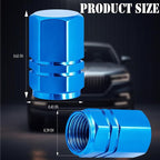 4PCS Tire Valve Stem Caps, with Rubber O-Ring, Corrosion Resistant Leak-Proof, Aluminum Alloy Universal Wheel Valve Covers for Cars, SUV, Trucks, Bikes, Motorcycles, Bicycles(Light Blue)