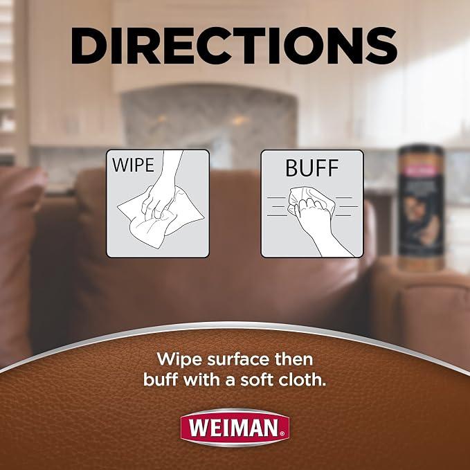 Leather Cleaner Kit Leather Wipes (30 Count) and Microfiber Cloth - Clean and Condition Car Seats and Interior, Shoes, Couches and Other Leather Surfaces