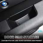 Door Side Storage Box for Land Rover Defender 90 110 130 2020-2025 2026 Accessories Defender Door Side Organizer Tray Grab Handle Pocket Box Insert Interior Accessories 2PCS