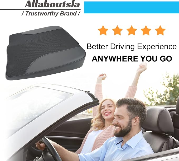 Car Seat Cushion, Car Seat Cushions for Long Driving | Comfortable Memory Foam Driver Seat Cushion, Automotive Seat Cushions, Butt Pillow for Car,Truck, Office Chair, Black