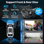 7" Double Din Car Stereo with Wireless Apple CarPlay & Android Auto, QLED Touchscreen, Bluetooth, Backup Camera, 4.2-CHN Audio, 2 Subwoofer Outputs, AM/FM Car Radio