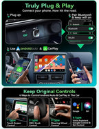 Wireless Carplay & Android Auto Adapter, Metal Design Mini & Stable 2-in-1 Dongle, Convert Vehicle's Wired CarPlay/AA to Wireless, for iOS 10+/Android 11+ & Cars from 2016