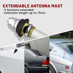 Car Fully Automatic Power Antenna Kit, Replacement for Pre-2000 Chevy Cadillac Mercedes-Benz BMW Honda Nissan Toyota Retractable FM AM Motor Aerial to Connect with Aftermarket Radio Stereo
