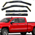 Smoke in-Channel Rain Guards Window Visors Compatible with Chevrolet Silverado 1500 & GMC Sierra 1500,2019-2026 Only for Crew Cab, Window Deflectors Vent Deflector Sun Shade Pickup Truck Accessories