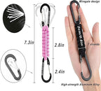 Paracord Keychain Carabiner Clip, D Ring Lanyard Hanger Stroller Hook for Water Bottle, Key, Backpacks, Men, Women